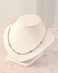 Diamond and Emerald Bezel Choker