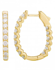In and out Oval Small Hoops