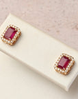 Ruby and Diamond Earrings