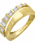 2 Line Baguette and Gold Ring