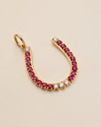 Ruby and Diamond Horse Shoe Pendant