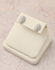 Oval Shape Cluster Studs