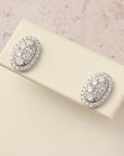 Oval Shape Cluster Studs