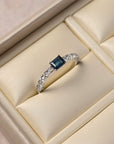 Sapphire Diamond Band Ring