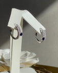 Diamond and Sapphire Hoops