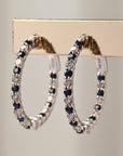 Diamond and Sapphire Hoops