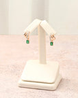 Emerald Diamond Claw Earrings