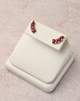 Irregular Cut Ruby Studs