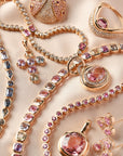 Tourmaline Oval Bezel and Diamond Halo Pendant