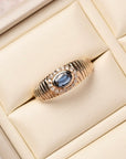 Flutted Sapphire Ring