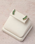 Irregular Cut Emerald Studs - 25526950