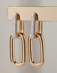 Gold and Diamond Link Earrings