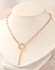Half Oval Rolo Paperclip Necklace