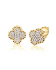 Arete stud flor pave cuentas alrededor