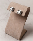 Stud princess cut con baguettes