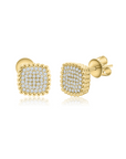 Stud cuadro pave cuentas alrededor