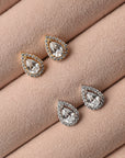 Halo Pear Stud