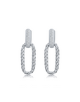 Arete 2 hoops trenzado y brillantes