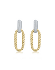 Arete 2 hoops trenzado y brillantes