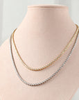Bezel Tennis Necklace (2.5mm)