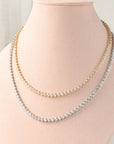 Bezel Tennis Necklace (3 mm)