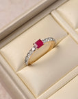 Ruby and Diamond Band Ring