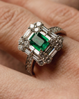 Diamond and Emerald Ring