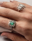 Diamond and Emerald Ring
