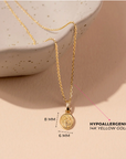 Mini tiny Oval Virgin Mary Kids Pendant