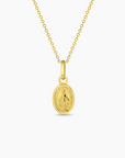 Mini tiny Oval Virgin Mary Kids Pendant