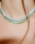 Tennis Necklace tipo Esmeralda