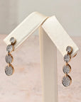 Gradúate Pavé Oval Shape Long Earring