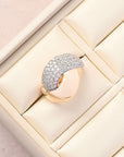 Gold Diamond Pave Chunky Ring