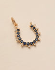 Sapphire and Diamond Horse Shoe Pendant