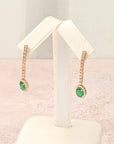 Emerald and Diamond Drop Earrings