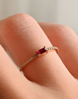 Rubi and Diamond Ring