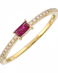 Rubi and Diamond Ring