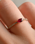 Oval Cut Ruby Ring