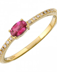 Oval Cut Ruby Ring