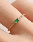 Emerald and Diamond Ring