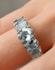 Oval Cut Aquamarine Ring