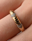 Gold and Diamond Tubogas Ring