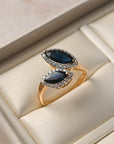 Toi et Moi Blue Sapphire Ring
