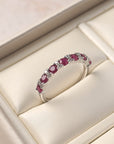 Half Ruby and Diamond Eternity Ring