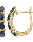 Pear Shape Sapphire and Diamond Earrings