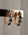 Pear Shape Sapphire and Diamond Earrings