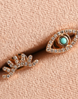 Mini Evil Eye Turquoise Stud