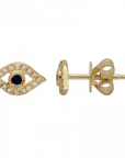 Mini Sapphire Evil Eye stud