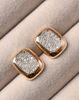 Square Bezel Pavé Studs