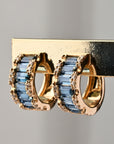 Blue Topaz Hoops